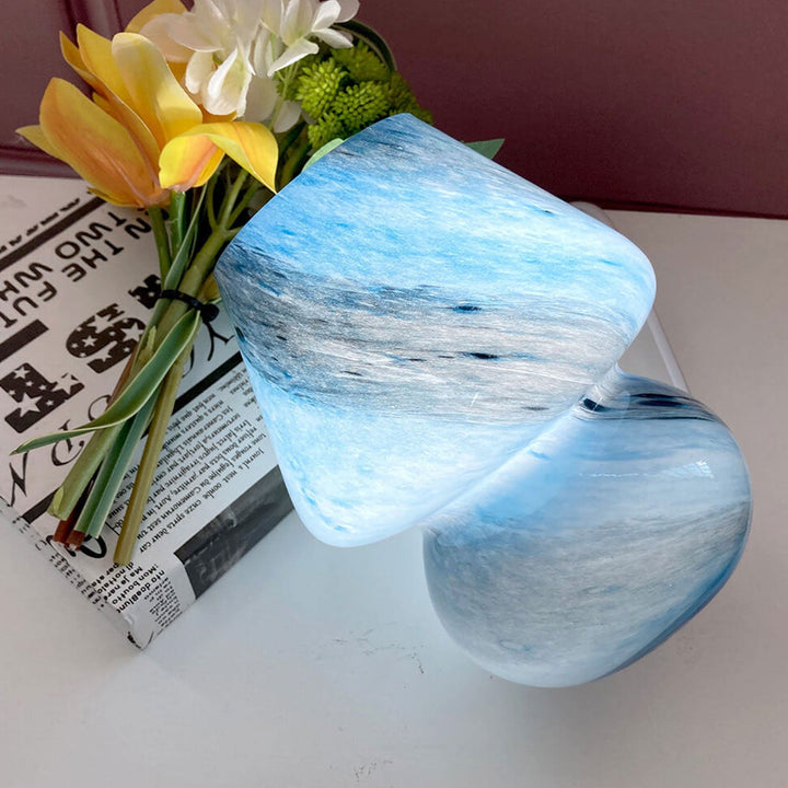 Moderne kreative handgefertigte 1-flammige Tischlampe aus Glas im Planeten- und Pilzdesign für das Schlafzimmer 