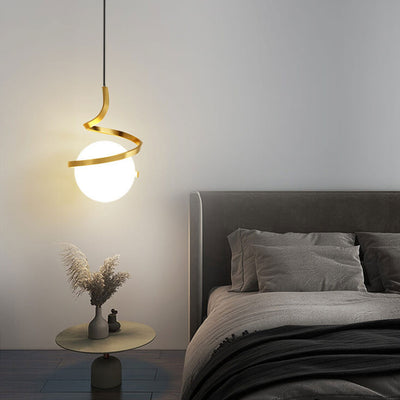 Modern Minimalist Wrought Iron LED Pendant Light