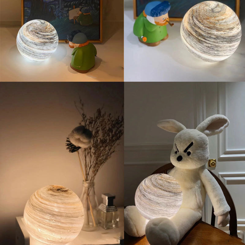 Lampe de table LED moderne et créative Planet Orb 