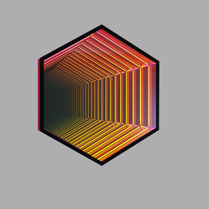 Lampe murale décorative créative à LED hexagonale/octogonale RVB 