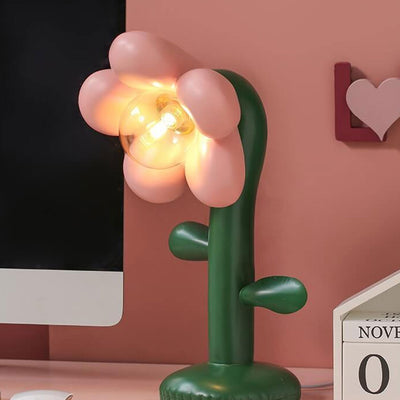 Nordic Creative Floral Greenery 1-Light Table Lamp