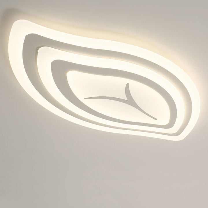 Plafonnier à LED en acrylique en forme de feuille créative 