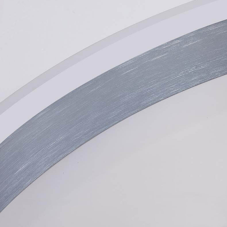 Modern Minimalist Aluminum Iron Acrylic Round Ring Brushed LED Flush Mount Ceiling Light For Living Room &amp; Bedroom