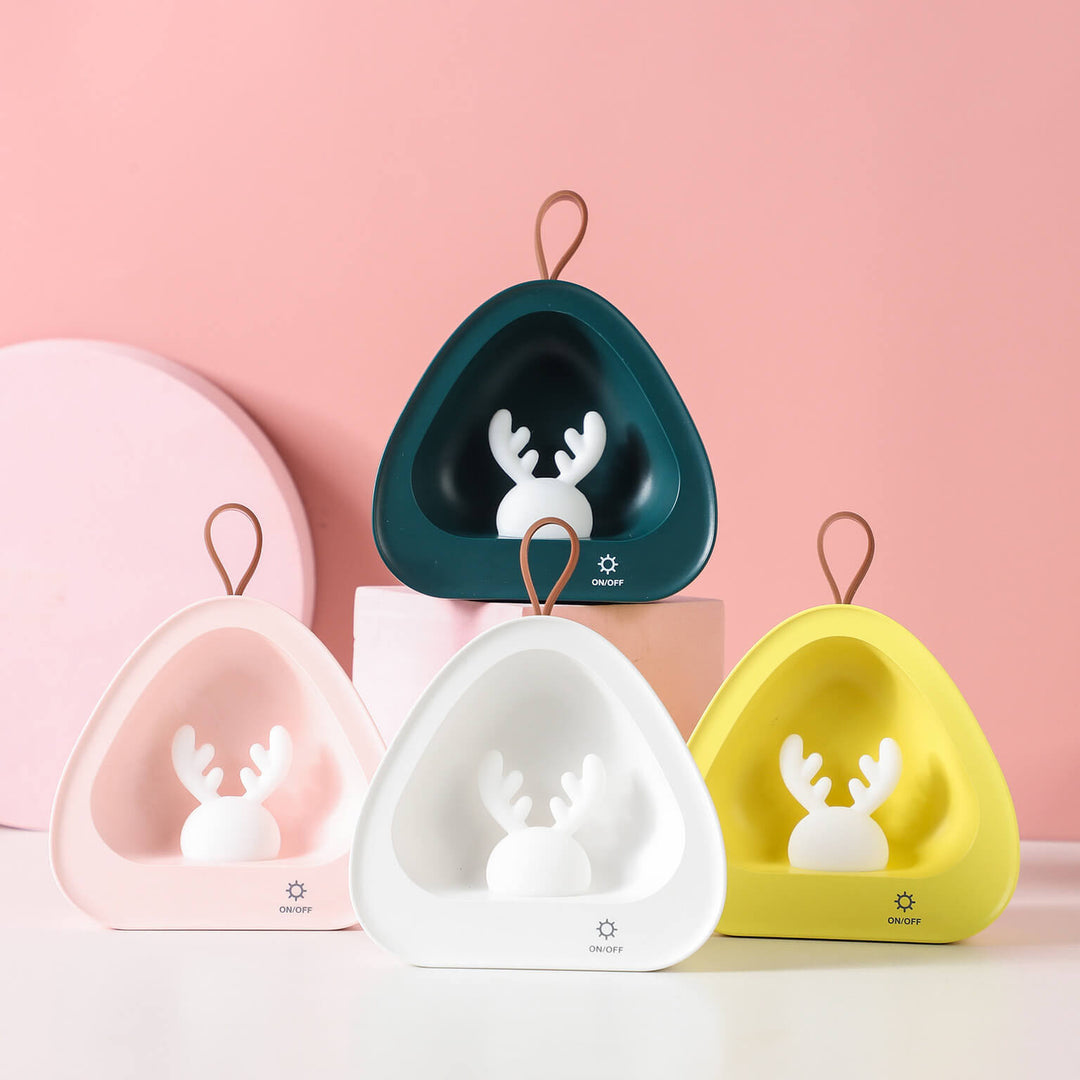 Créatif mignon cerf Silicone USB charge Portable LED veilleuse lampe de Table 