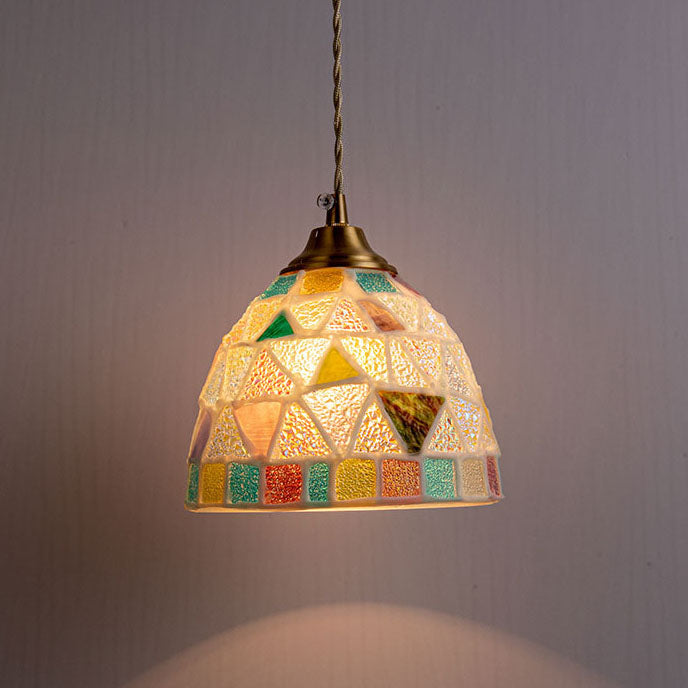 Nordic Vintage Colorful Shell 1-Licht Pendelleuchte 
