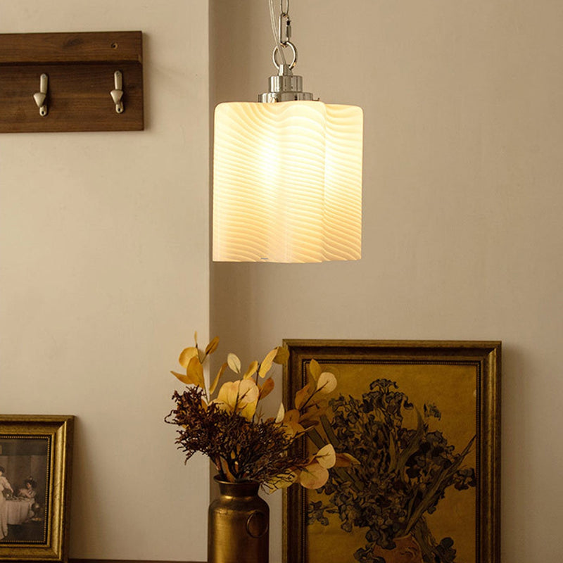 Japanese Vintage Wabi-sabi Glass 1-Light Pendant Light