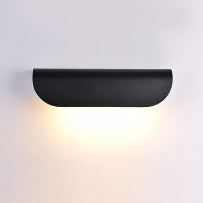 Modern Curved Bar LED Outdoor Waterproof Wall Sconce Lamp