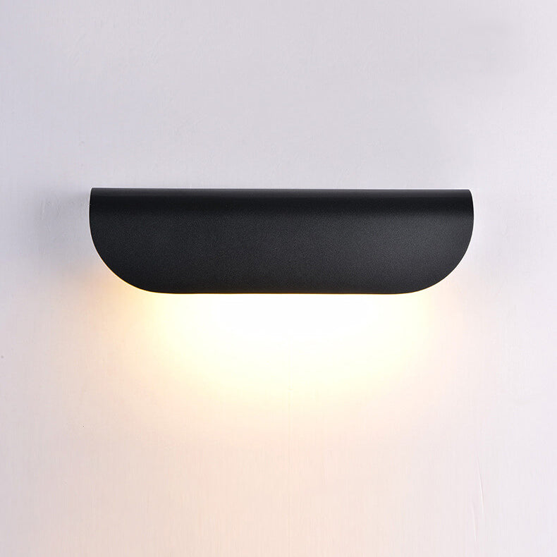 مصباح حائط خارجي مقاوم للماء LED على شكل منحني حديث 