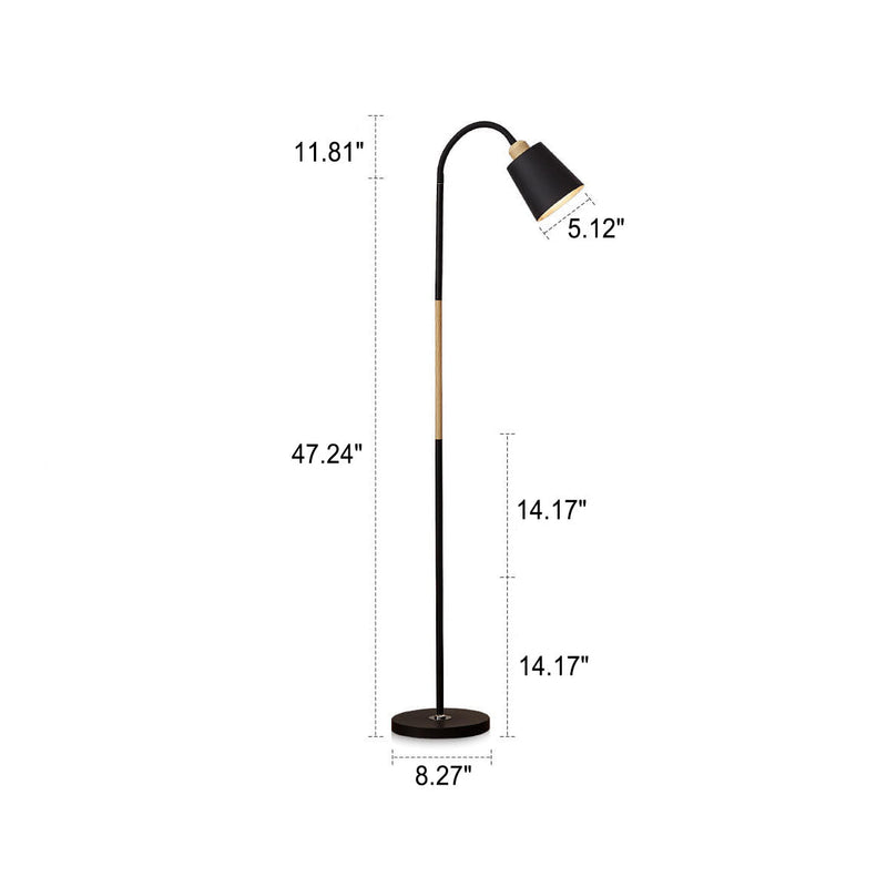 Moderne, minimalistische, 1-flammige Stehlampe aus Eisen 