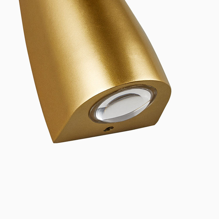 Applique murale LED en forme de trompette en aluminium étanche de luxe contemporain pour patio extérieur 