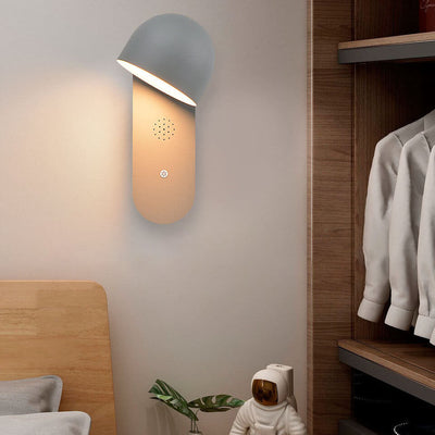 Modern Solid Color Round Head Voice Control Acrylic LED Wall Sconce Lamp