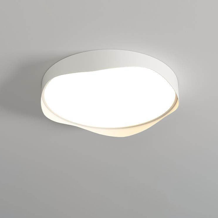 Modern Minimalist Round Curve Border Iron Acrylic LED Flush Mount Ceiling Light for Living Room