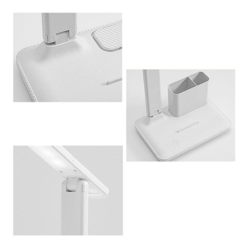 Lampe de bureau LED de lecture avec protection des yeux USB et porte-stylo pliable simple 