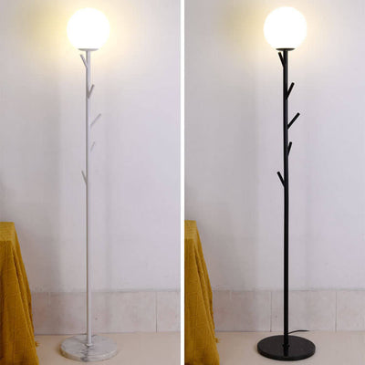 Nordic Minimalist Solid Color Pleated Iron PVC 1-Light Standing Floor Lamp