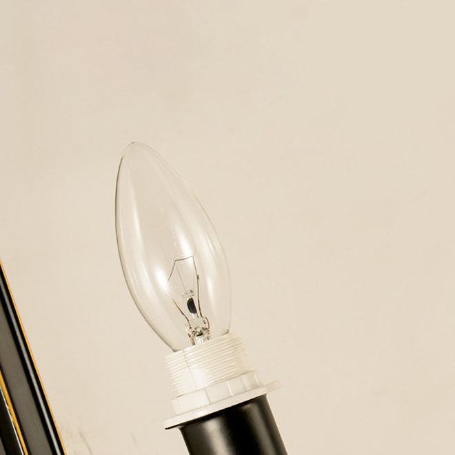 Aplique de pared cuadrado de 1 luz de hierro, cobre y tela de estilo chino tradicional para salón y dormitorio 