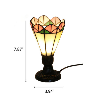 Retro Tiffany Creative Flower Design 1-Licht-Tischlampe 