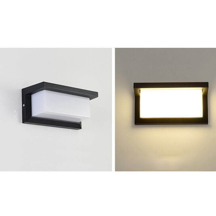 مصباح شرفة LED مقاوم للماء من الألومنيوم بتصميم هندسي عصري وإبداعي 