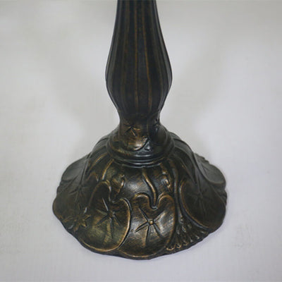 Vintage Tiffany Roses Buntglaskegel 1-Licht Tischlampe
