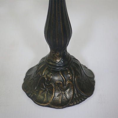 Vintage Tiffany Beige Green Gem Dome 1-Light Table Lamp