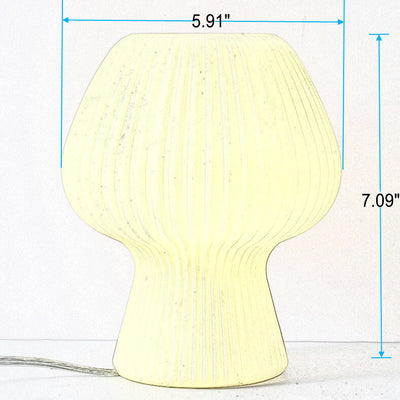 Modern Minimalist Mushroom 1-Light Glass Table Lamp For Bedside