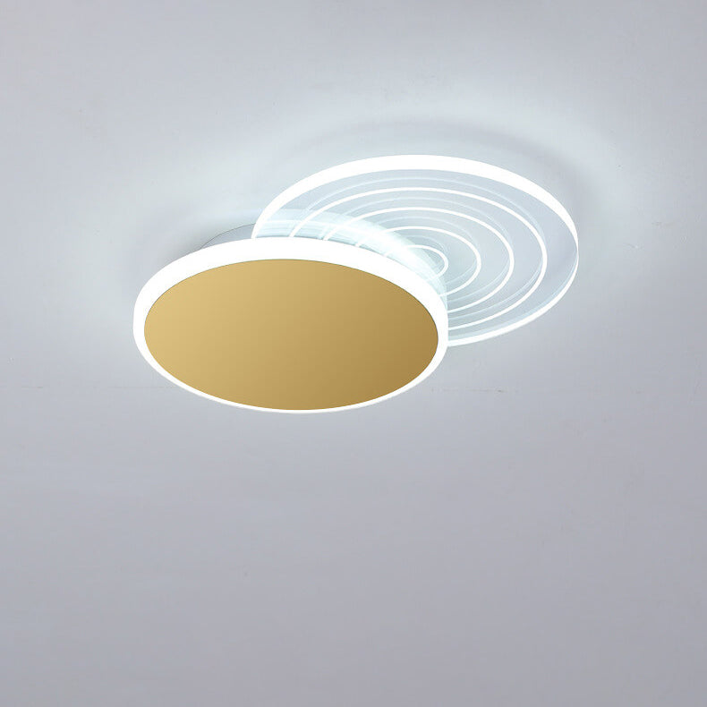 Conception géométrique simple et créative de superposition de lumière LED encastrée 
