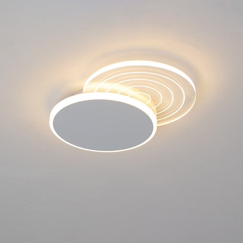 Conception géométrique simple et créative de superposition de lumière LED encastrée 