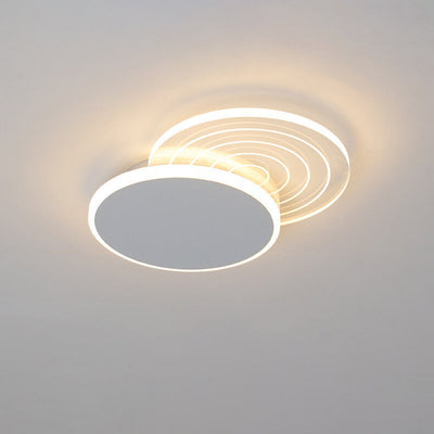 تصميم بسيط هندسي متداخل مبتكر لمصباح LED مثبت على السقف 