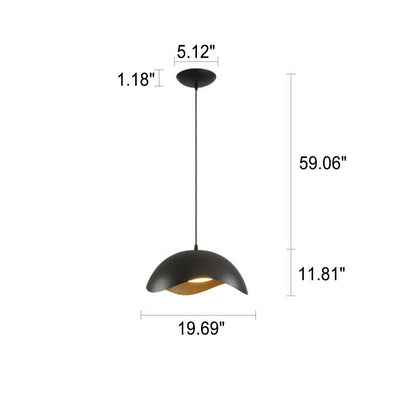 Nordic Minimalist Dome Wave Design LED Pendant Light