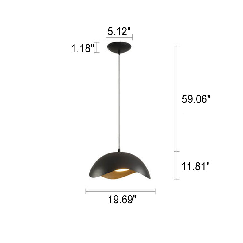 Nordic Minimalist Dome Wave Design LED Pendant Light