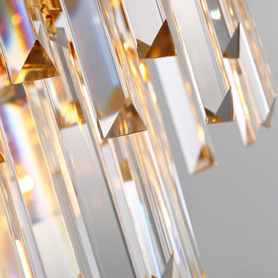 European Gold Edelstahl Kristall 1-Licht-Tischlampe