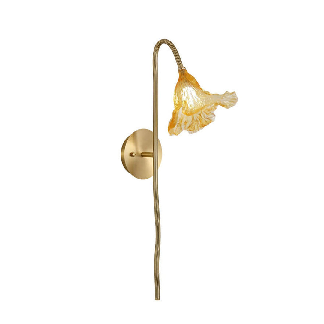 Conception Moderne de Lampe Murale en Verre de Lotus Chinois Sec 1-Lumière 