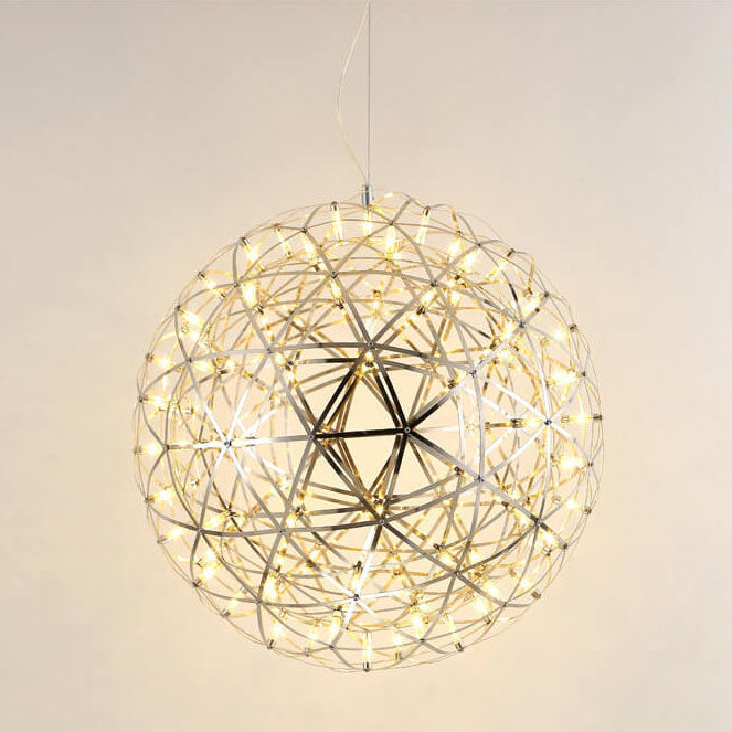 Contemporary Creative Globe Iron 12 Light LED Firework Pendant Light For Living Room