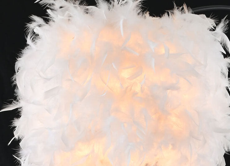 Lámpara de pie moderna nórdica creativa de pluma con 1 luz 