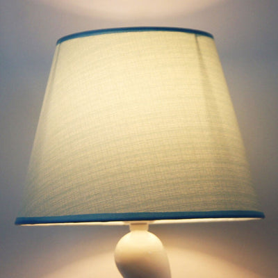 European Minimalist Fabric Curve Base 1-Light Table Lamp