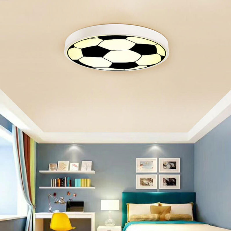 Cartoon Creative Round Football LED Kids Flush Mount Ceiling Light