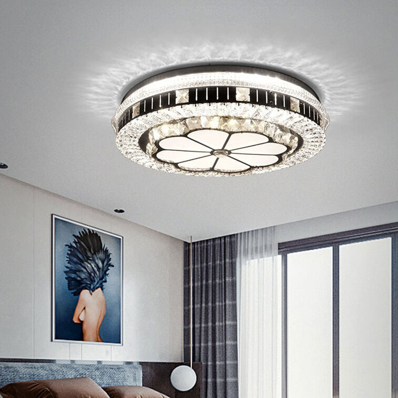 Nordic Light Luxury Round Design Multi-Style LED Flush Mount Light