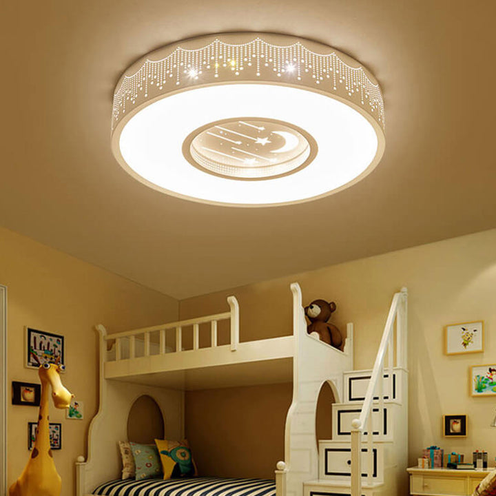 Modern Minimalist Starry Sky Round Children&