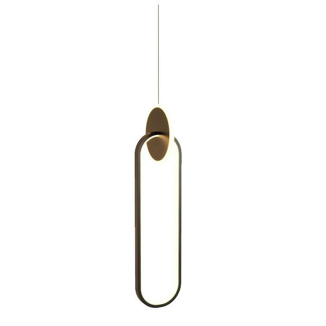 Suspension LED avec boucle noire créative nordique 