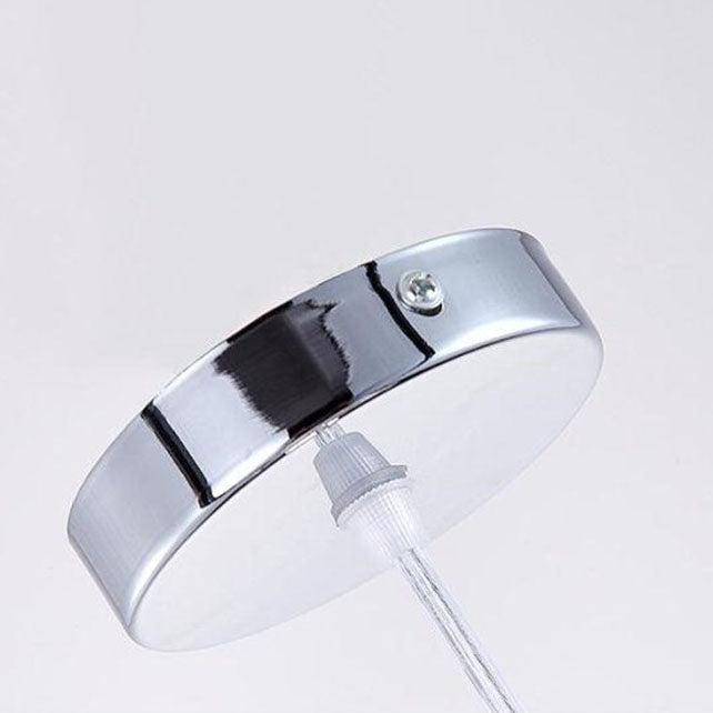 Modern Light Luxury Solid Silver Iron 1-Light Pendant Light