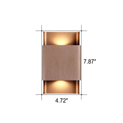 Modern Minimalist Rectangular Double-headed Aluminum LED COB Wall Sconce Lamp