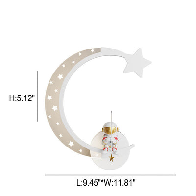 Creative Cartoon Astronaut Star Moon Kids LED Wall Sconce Lamp