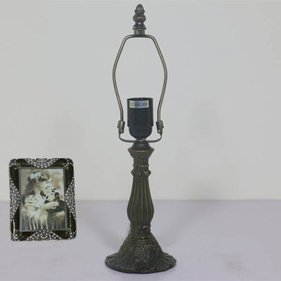 European Vintage Tiffany Glass 1-Light Table Lamp