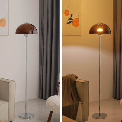 Nordic Vintage Acrylic Clear Dome LED Standing Floor Lamp