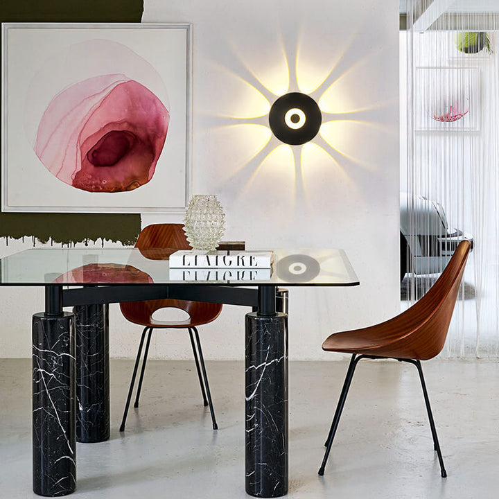Moderne wasserdichte Scheiben-Petal-Effekt-LED-Außendekorative Wandleuchte 