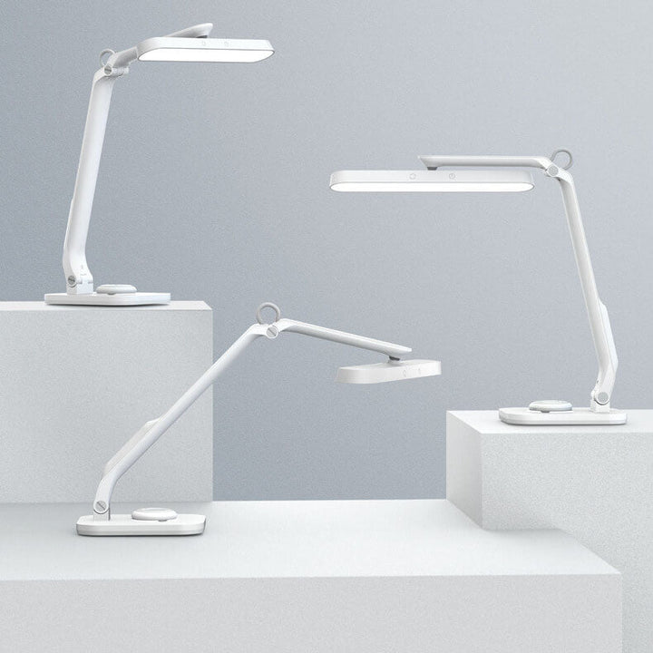 Lámpara de mesa LED plegable con carga USB y protección ocular para estudiantes modernos 