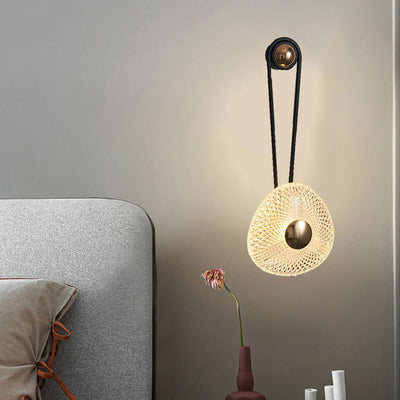 Nordic Light Luxury Wrought Iron Aluminum Round LED Wall Sconce Lamp