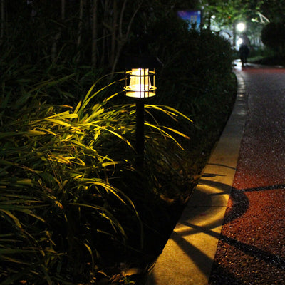 Solarbirne Kunststofflaterne LED Bodeneinsatz Dekoratives Landschaftslicht 