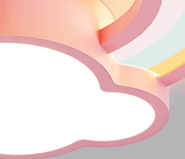 Kinderhaftes Cartoon-Regenbogen-Wolken-Design LED-Deckenleuchte 