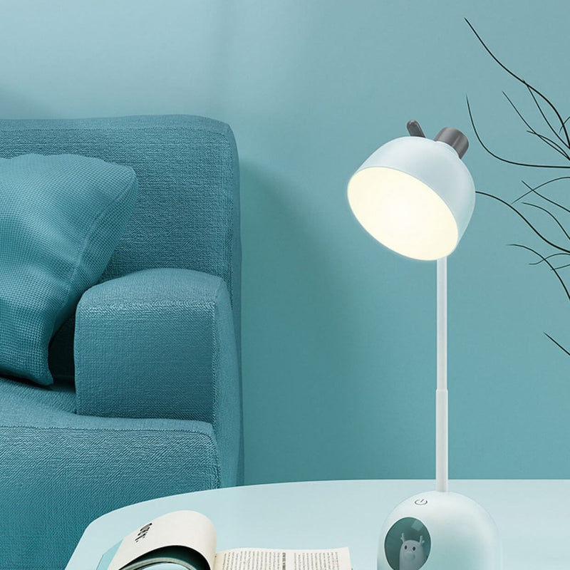 Lampe de bureau LED pour enfants avec chargement USB et dessin animé de poupée créative, soin des yeux pour la lecture 