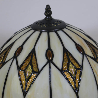 Lampe de Table à 1 Lumière en Verre Tiffany Baroque Gems Dome 
